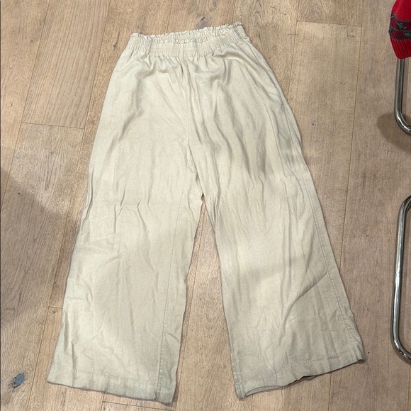 Sportsgirl Beige linen blend wide legged pants size 10 - Picture 1 of 5